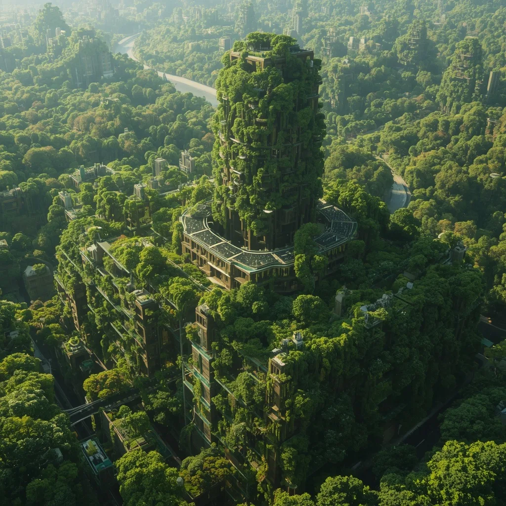Autonomous Mega Forest City With Bio Integrated Urban Growth Intelligence System – AI prompt example