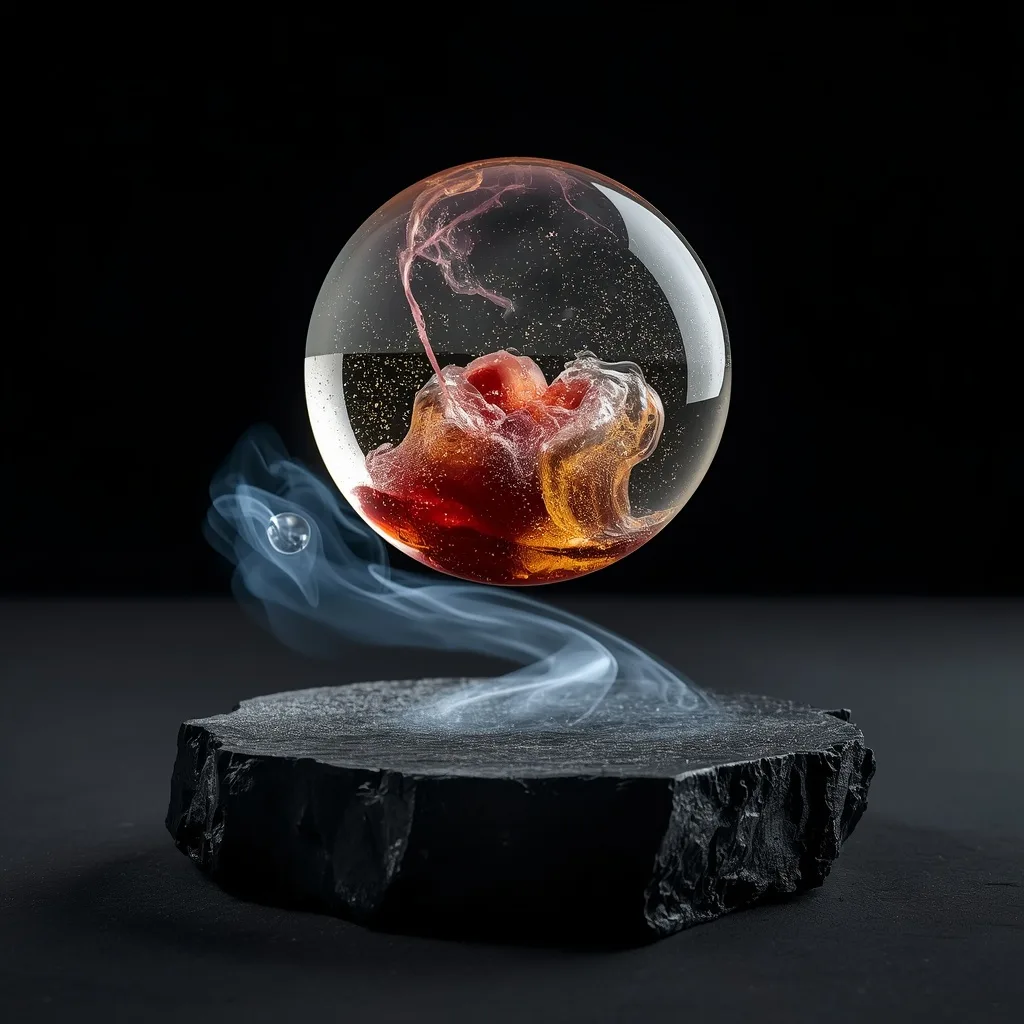 Michelin-Star Molecular Gastronomy Dessert: The Levitating Anti-Gravity Nebula Sphere – AI prompt example