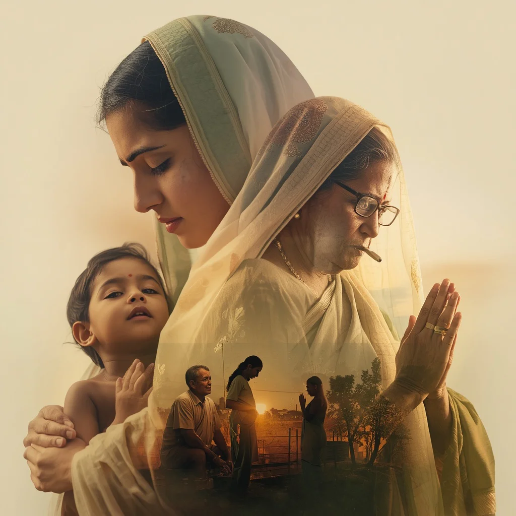 An Indian Mother's Silent Strength: Resilience Woven into Her Being | Trending Indian Prompt