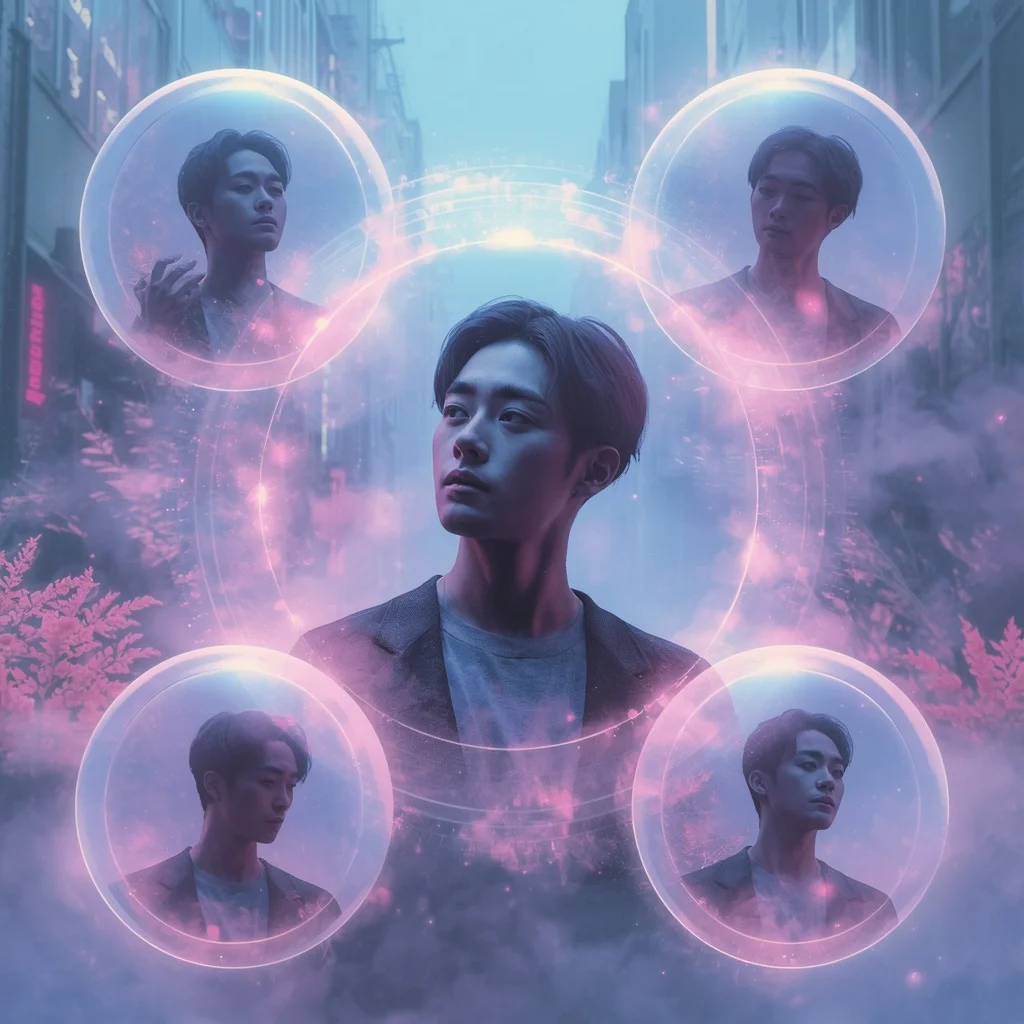 Ethereal Dreamscape Cyberpunk: Floating Mists and Luminous Spheres | Flux Ai Prompt