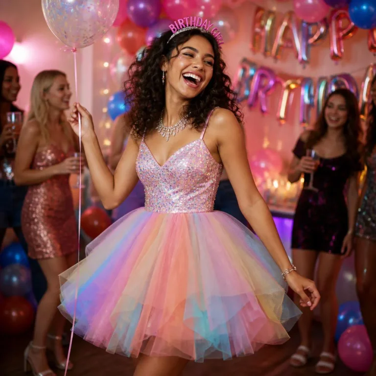 Playful Tulle Mini Dress for a Birthday Bash | Best Prompt