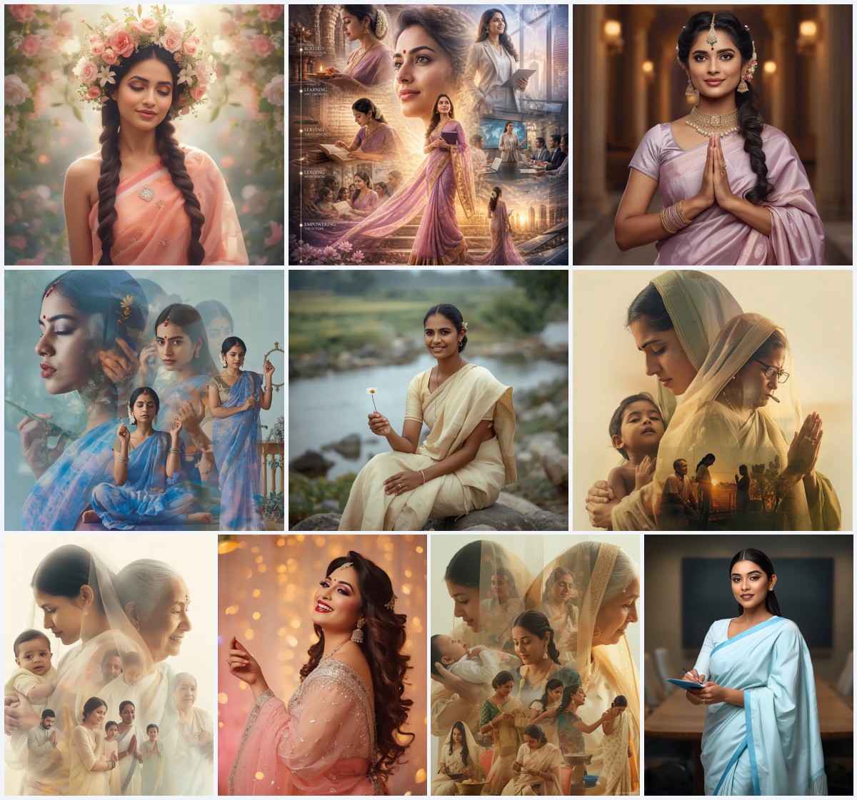 Top 10 Saree in Traditional Home AI Prompts for Nostalgic Ambiance